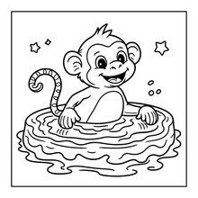 Load image into Gallery viewer, Cute Monkey Coloring Book for Kids Adults Fun Zoo Animal Pages, Stress Relief Creative Activity Coloring Book
