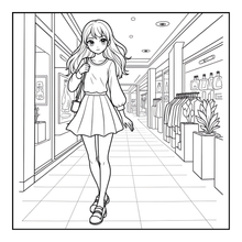 Load image into Gallery viewer, Kawaii Anime Girls Coloring Book for Kids Teens Adults – Cute Manga Characters Easy Japanese Scenes
