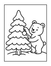 Load image into Gallery viewer, Cozy Winter Animals Coloring Book Cute Holiday Pages for Kids Teens Adults Single Sided Bold &amp; Easy Relaxation Gift
