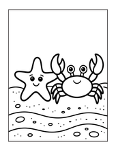 Load image into Gallery viewer, Cozy Cute Sea Creatures Coloring Book for Kids Adults Boys Girls Teens: Cool Underwater Animals Sea Ocean Fish Coloring Activity Book

