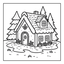 Load image into Gallery viewer, Christmas Gingerbread House Coloring Book Cute Holiday Gingerbread Homes for Kids Teens Adults Easy Cozy Winter Coloring Pages
