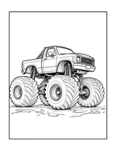 Load image into Gallery viewer, Printed Car Coloring Book for Kids Adults 25 Easy Vehicle Designs Physical Auto Activity Book Single Sided Pages Race Cars Off Road
