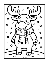 Load image into Gallery viewer, Cozy Winter Animals Coloring Book Cute Holiday Pages for Kids Teens Adults Single Sided Bold &amp; Easy Relaxation Gift
