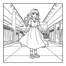 Load image into Gallery viewer, Kawaii Anime Girls Coloring Book for Kids Teens Adults – Cute Manga Characters Easy Japanese Scenes
