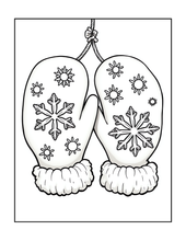 Load image into Gallery viewer, Christmas Coloring Book for Kids Adults Cute Snowman Holiday Activity Printed Softcover Book Bold Easy Winter Holiday Gift Single Sided Page
