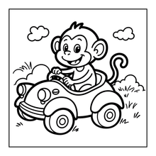 Load image into Gallery viewer, Cute Monkey Coloring Book for Kids Adults Fun Zoo Animal Pages, Stress Relief Creative Activity Coloring Book
