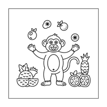 Load image into Gallery viewer, Cute Monkey Coloring Book for Kids Adults Fun Zoo Animal Pages, Stress Relief Creative Activity Coloring Book
