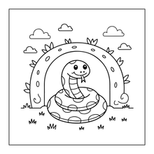 Load image into Gallery viewer, Funny Cute Snake Coloring Book for Kids Teens Adults Cool Reptile Designs Single Sided Pages Fun Stress Relief Activity

