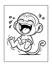 Load image into Gallery viewer, Cute Monkey Coloring Book for Kids Adults Fun Zoo Animal Pages, Stress Relief Creative Activity Coloring Book
