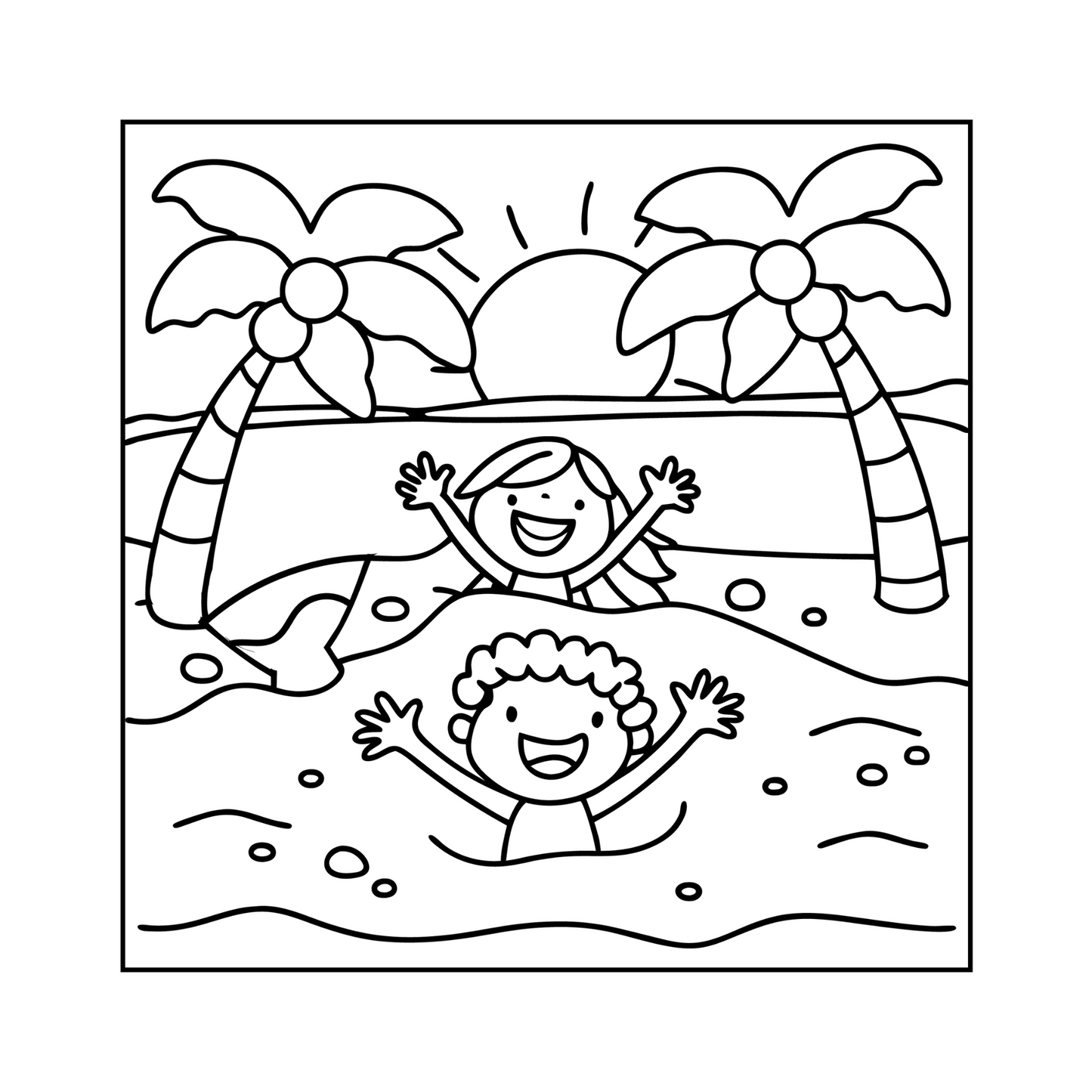 50 Pages Summer Coloring Book Gift for Kids Boys Girls Teens Youth Bold and Easy Summer Beach Coloring Sheets Summer Lover Coloring Activity