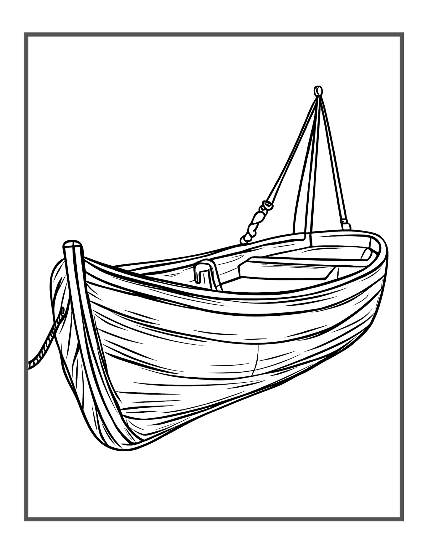50 Pages Fishing Boat Coloring Book Gift for Adults Kids Men Women Boys Girls Teens Youth Boat Fishing Sailboat Race Boat Lover Relaxation