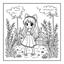 Load image into Gallery viewer, Kawaii Anime Girls Coloring Book for Kids Teens Adults – Cute Manga Characters Easy Japanese Scenes
