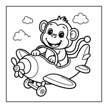 Load image into Gallery viewer, Cute Monkey Coloring Book for Kids Adults Fun Zoo Animal Pages, Stress Relief Creative Activity Coloring Book
