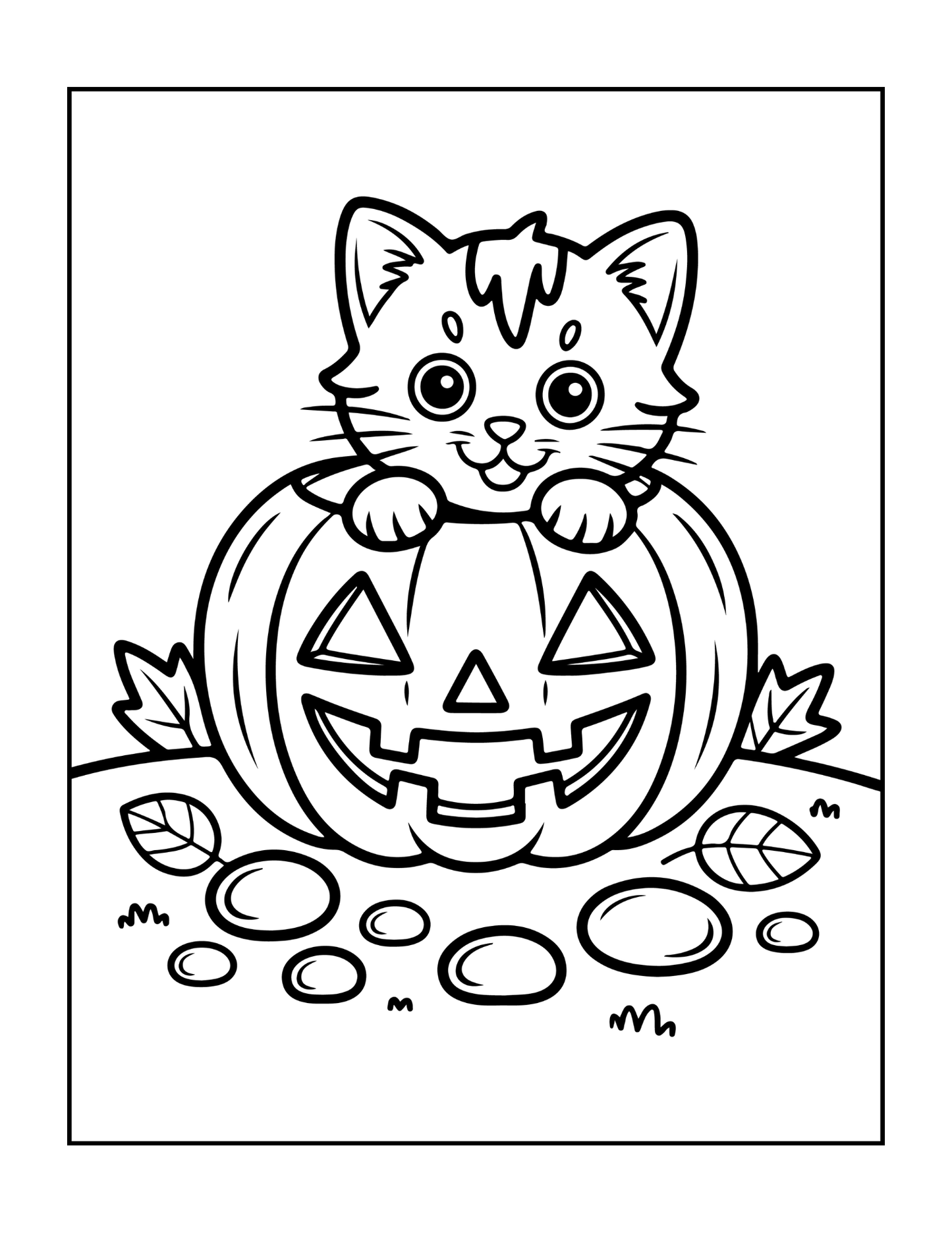 Cute Funny Spooky Halloween Coloring Book for Adults Kids Boys Girls Young Teens Fall Season Halloween Coloring Pages Gift for Children
