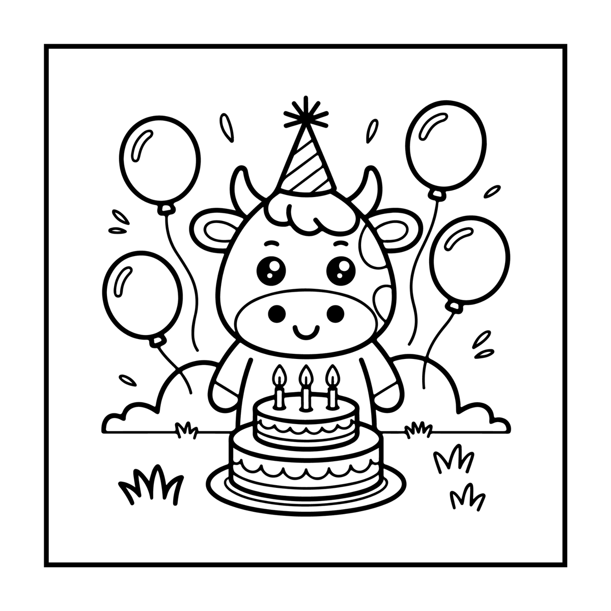 Cute Cow Coloring Book Gift for Adults Kids Boys Girls Teens: Single Sided Pages 25 Designs Cozy Cow Animal Coloring Book for Children
