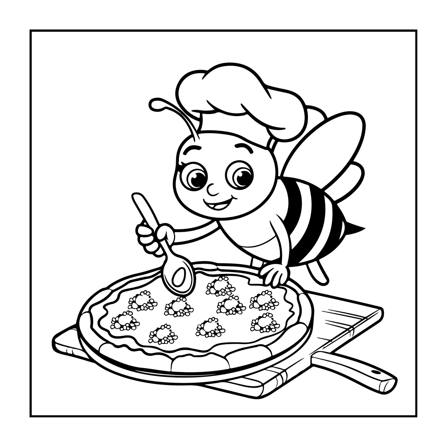 Cute Kawaii Honey Bee Coloring Book Gift for Kids Boys Girls Teens Cozy Queen Bee Coloring Book 50 Pages Single Sided Honey Bee Coloring