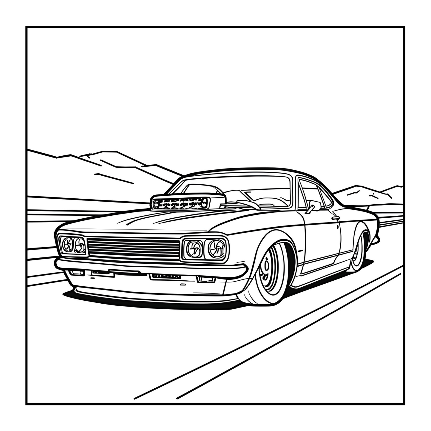 Modified Cars Coloring Book for Adults Men Women Kids Boys Girls Teens Gift Modified Exotic Racing Cars Drift Cars Coloring Activity Book