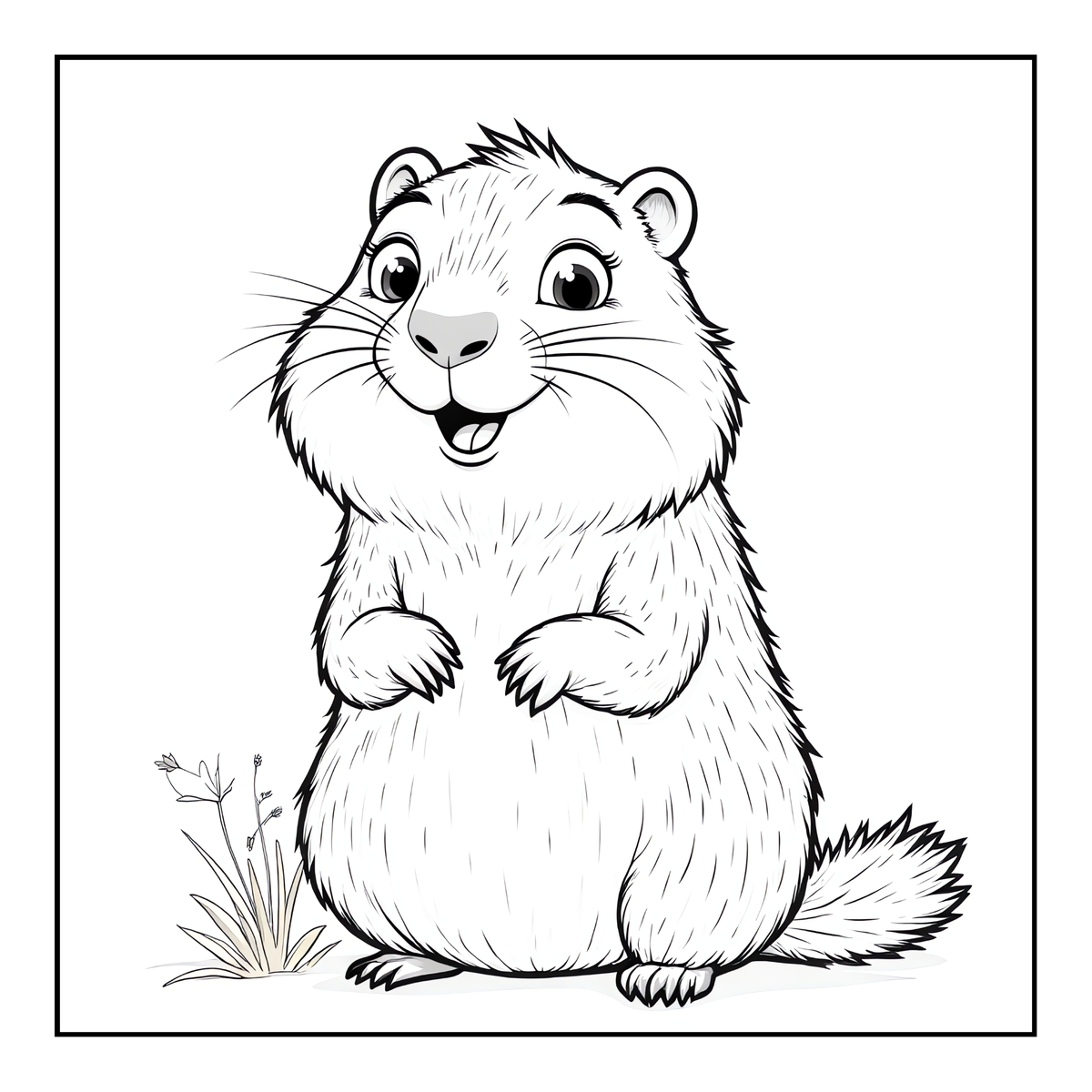 Cute Cozy Funny Capybara Animal Coloring Book Gift for Adults Kids Boys Girls Teens: Single Sided Bold and Easy Cool Capybara Coloring Book
