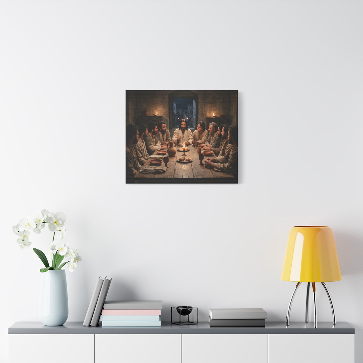 Cool Last Supper Canvas Wall Art Print Large Religious Biblical Faith Home Decor Christian Wall Art Ready to Hang for Living Room
