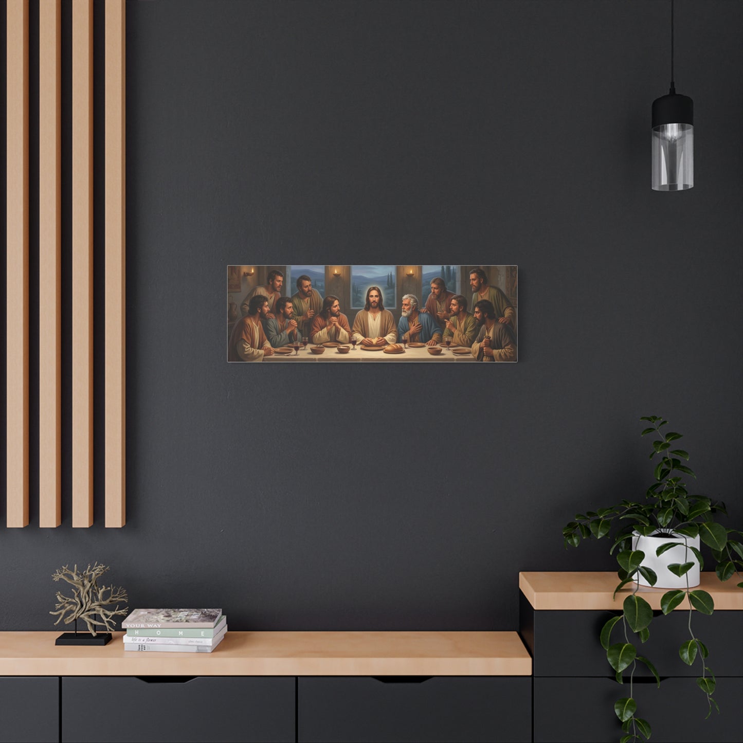 Cool Last Supper Canvas Wall Art Print Large Religious Biblical Faith Home Decor Christian Wall Art Ready to Hang for Living Room
