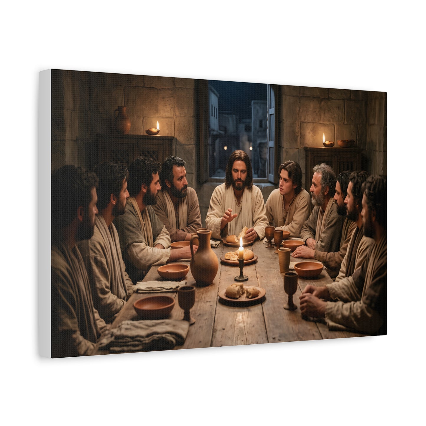 Cool Last Supper Canvas Wall Art Print Large Religious Biblical Faith Home Decor Christian Wall Art Ready to Hang for Living Room