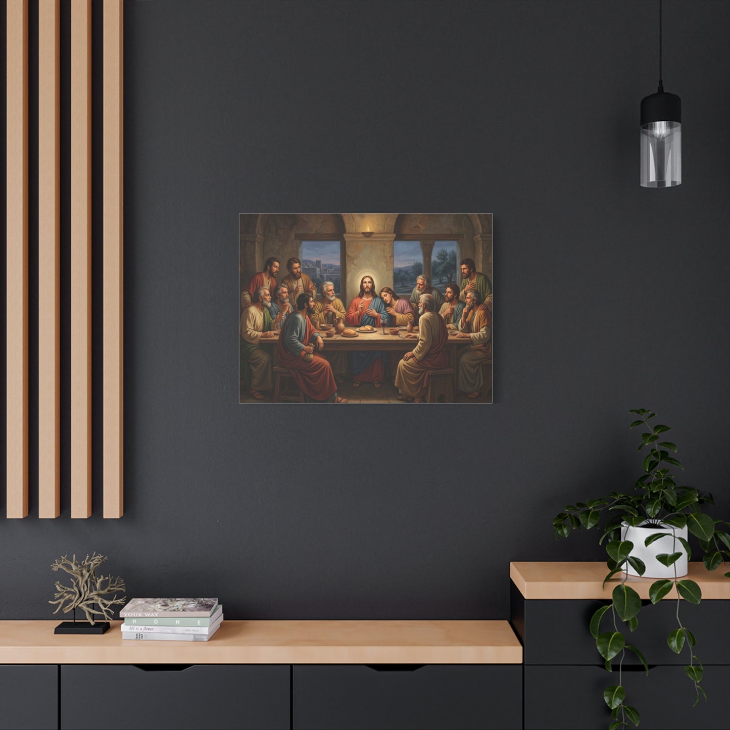 Cool Last Supper Canvas Wall Art Print Large Religious Biblical Faith Home Decor Christian Wall Art Ready to Hang for Living Room