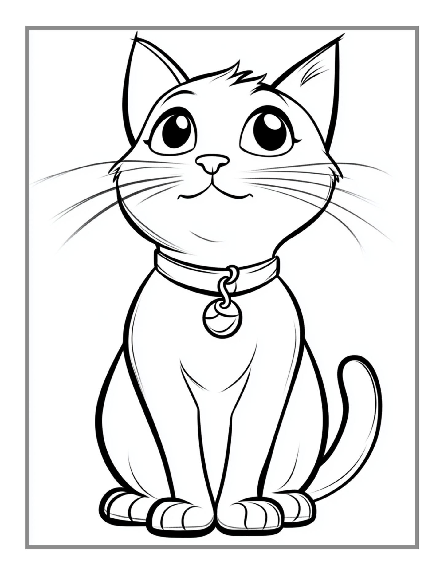 50 Pages Cute Cozy Cat Kitten Kitty Coloring Book Gift for Cat Lover Pet Owner Men Women Adults Kids Boys Girls Stress Relief Relaxation