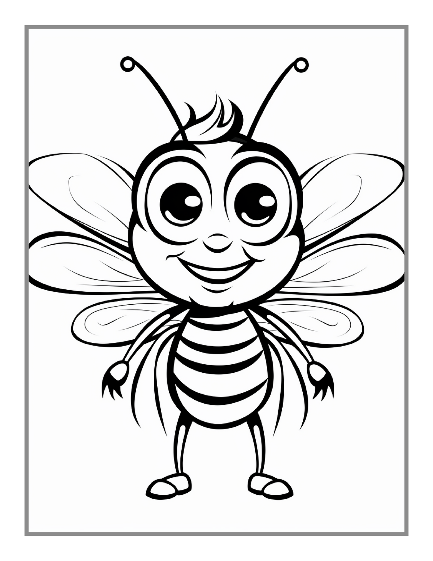 50 Pages Funny Cute Bugs and Insects Coloring Book for Adults Men Women Kids Boys Girls Toddlers Teens Bold and Easy Bugs Coloring Book