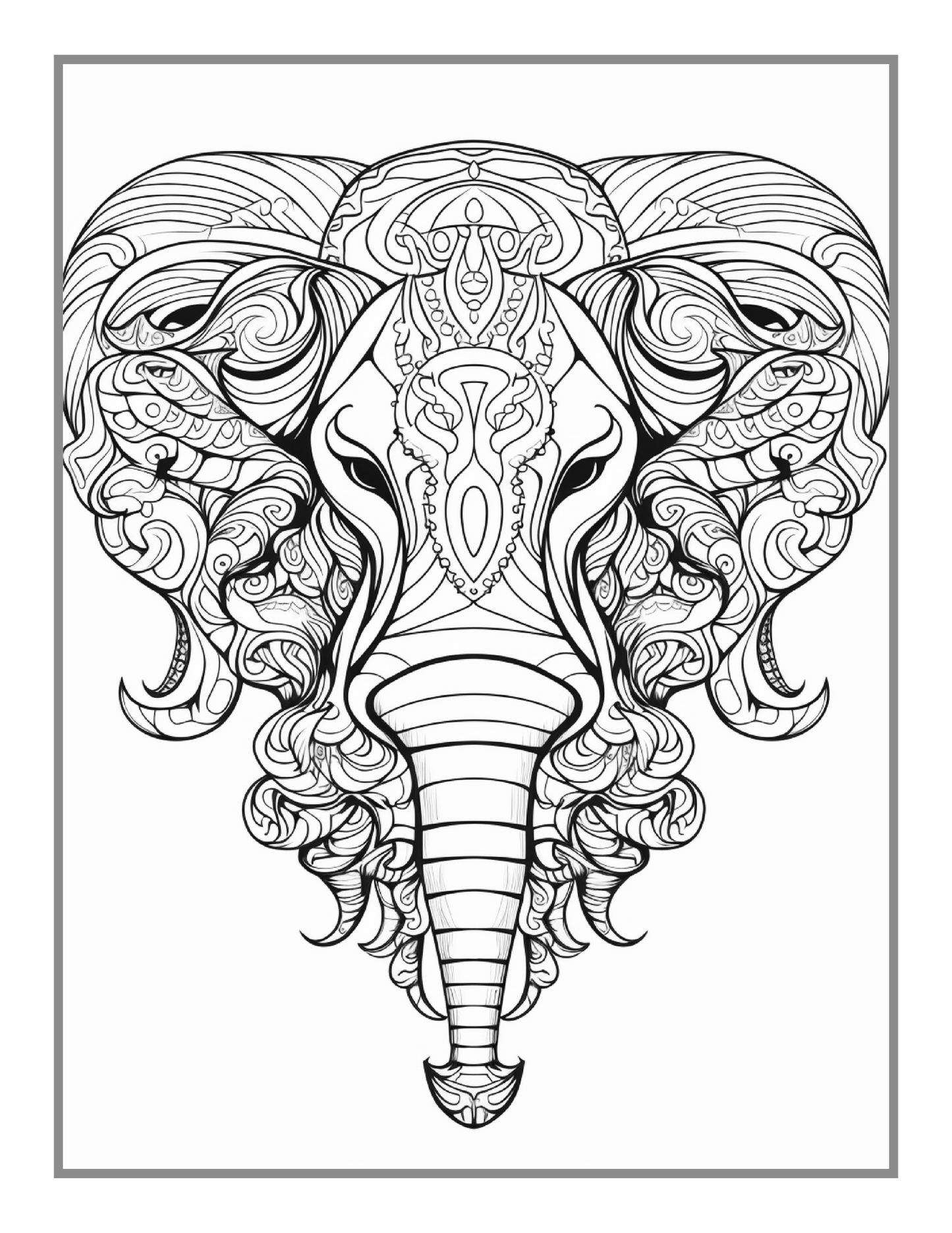 50 Pages Bold and Easy Animal Mandala Coloring Book Gift for Adults Kids Men Women Boys Girls Teens Youth Animal Mandala Coloring Book