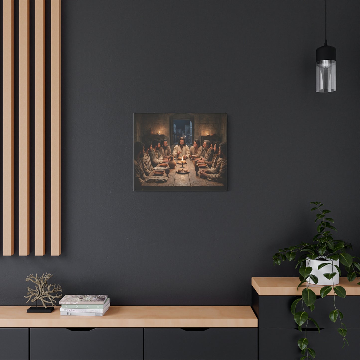 Cool Last Supper Canvas Wall Art Print Large Religious Biblical Faith Home Decor Christian Wall Art Ready to Hang for Living Room
