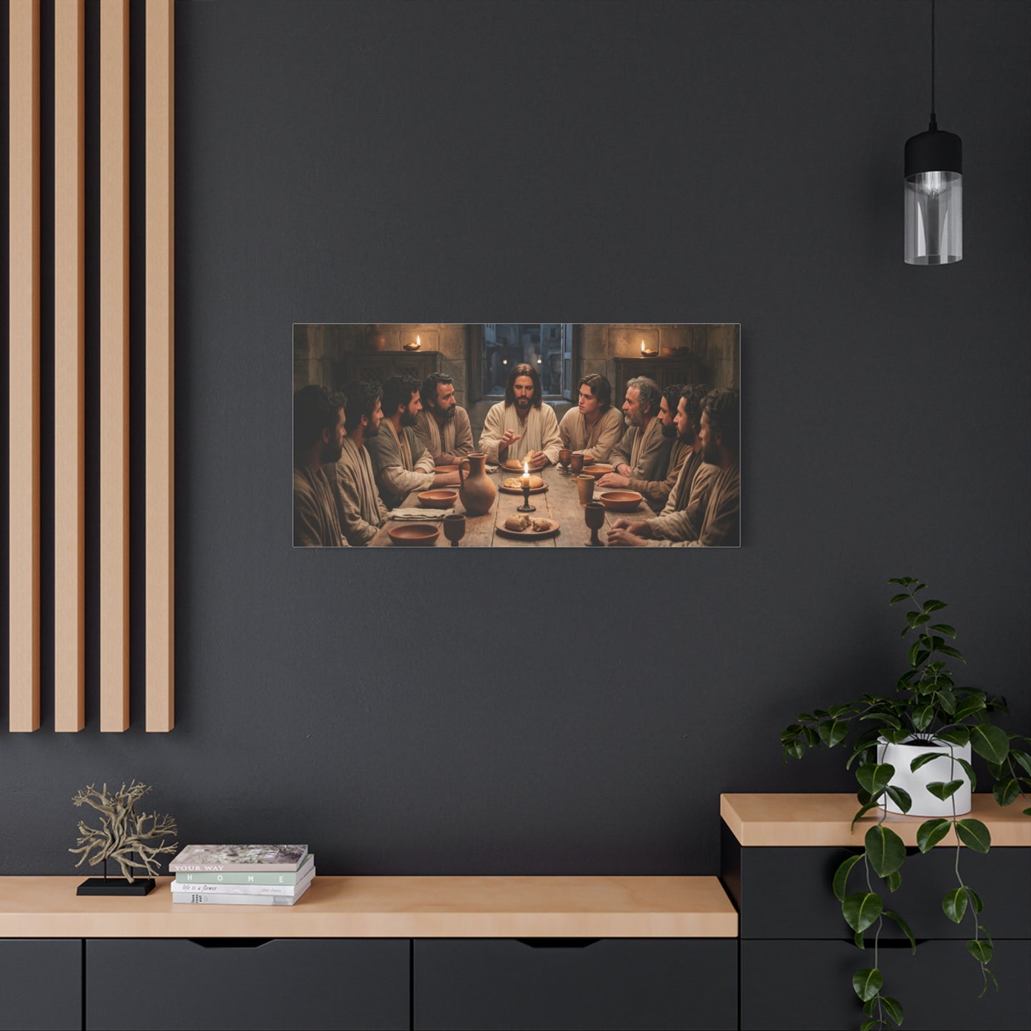 Cool Last Supper Canvas Wall Art Print Large Religious Biblical Faith Home Decor Christian Wall Art Ready to Hang for Living Room