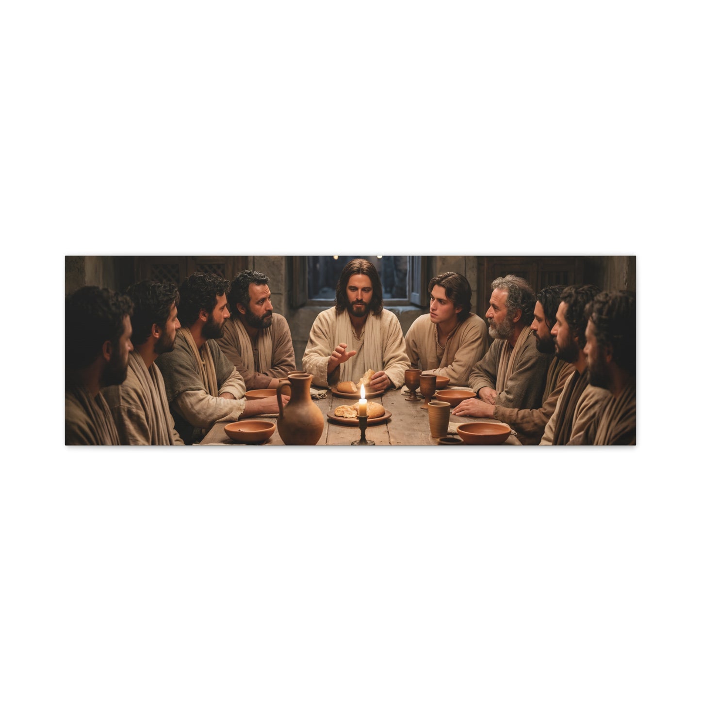 Cool Last Supper Canvas Wall Art Print Large Religious Biblical Faith Home Decor Christian Wall Art Ready to Hang for Living Room