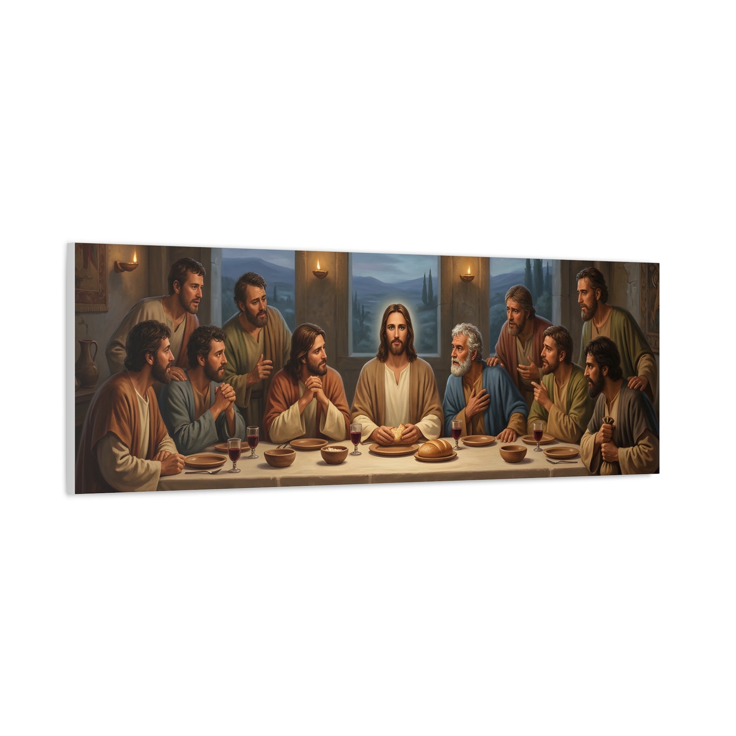 Cool Last Supper Canvas Wall Art Print Large Religious Biblical Faith Home Decor Christian Wall Art Ready to Hang for Living Room