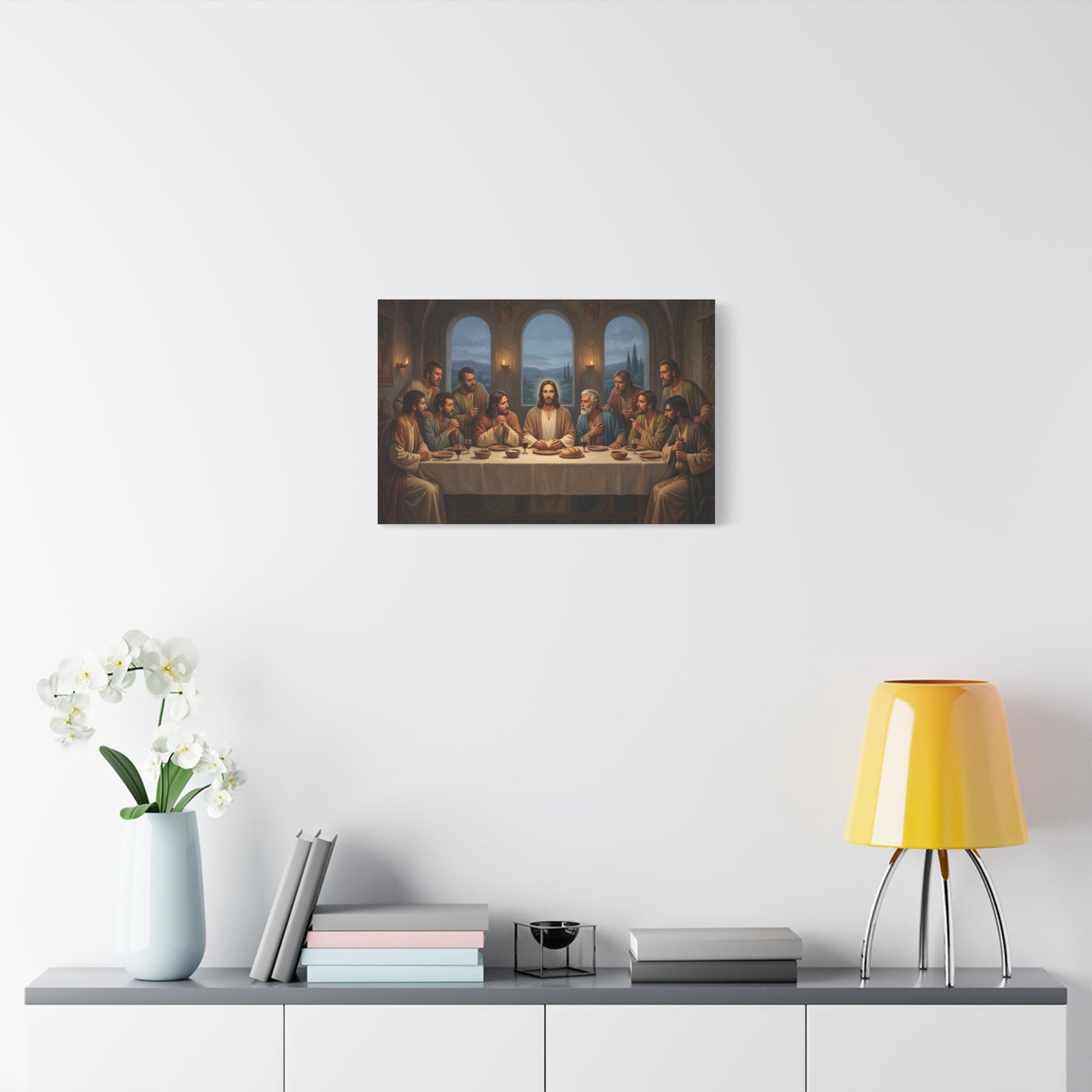 Cool Last Supper Canvas Wall Art Print Large Religious Biblical Faith Home Decor Christian Wall Art Ready to Hang for Living Room