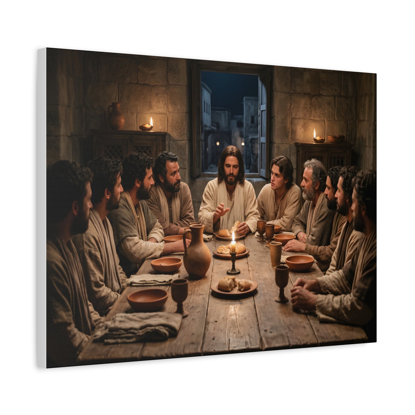 Cool Last Supper Canvas Wall Art Print Large Religious Biblical Faith Home Decor Christian Wall Art Ready to Hang for Living Room