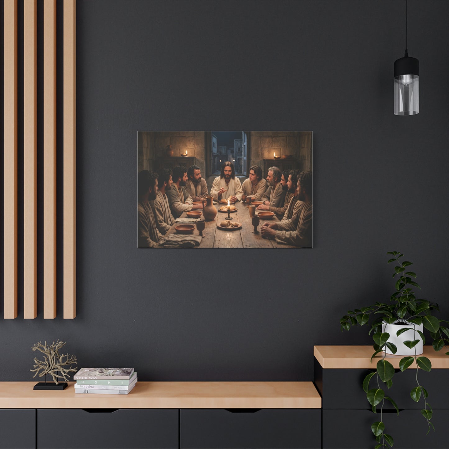 Cool Last Supper Canvas Wall Art Print Large Religious Biblical Faith Home Decor Christian Wall Art Ready to Hang for Living Room