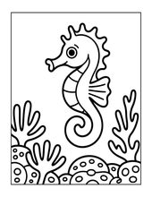 Load image into Gallery viewer, Cozy Cute Sea Creatures Coloring Book for Kids Adults Boys Girls Teens: Cool Underwater Animals Sea Ocean Fish Coloring Activity Book
