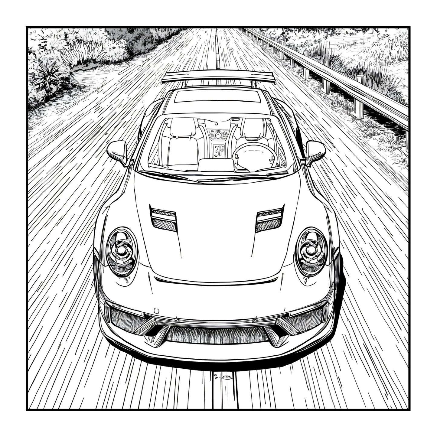 Modified Cars Coloring Book for Adults Men Women Kids Boys Girls Teens Drift Cars Coloring Activity Book Gift Modified Exotic Racing Cars