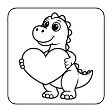 Load image into Gallery viewer, Cute Dinosaur Coloring Book Gift for Adults Kids Men Women Boys Girls Teens: Single Sided Dino Coloring Activity Sheets Book for Children
