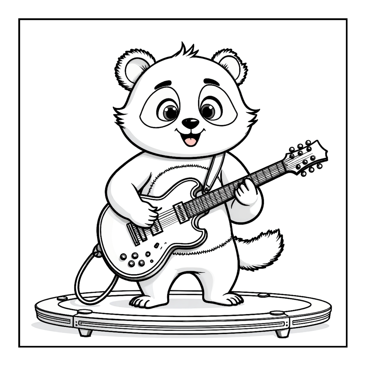 Cute Cozy Panda Bear Animal Coloring Book Gift for Adults Kids Boys Girls Teens: Single Sided Bold and Easy Cool Panda Bear Coloring Book