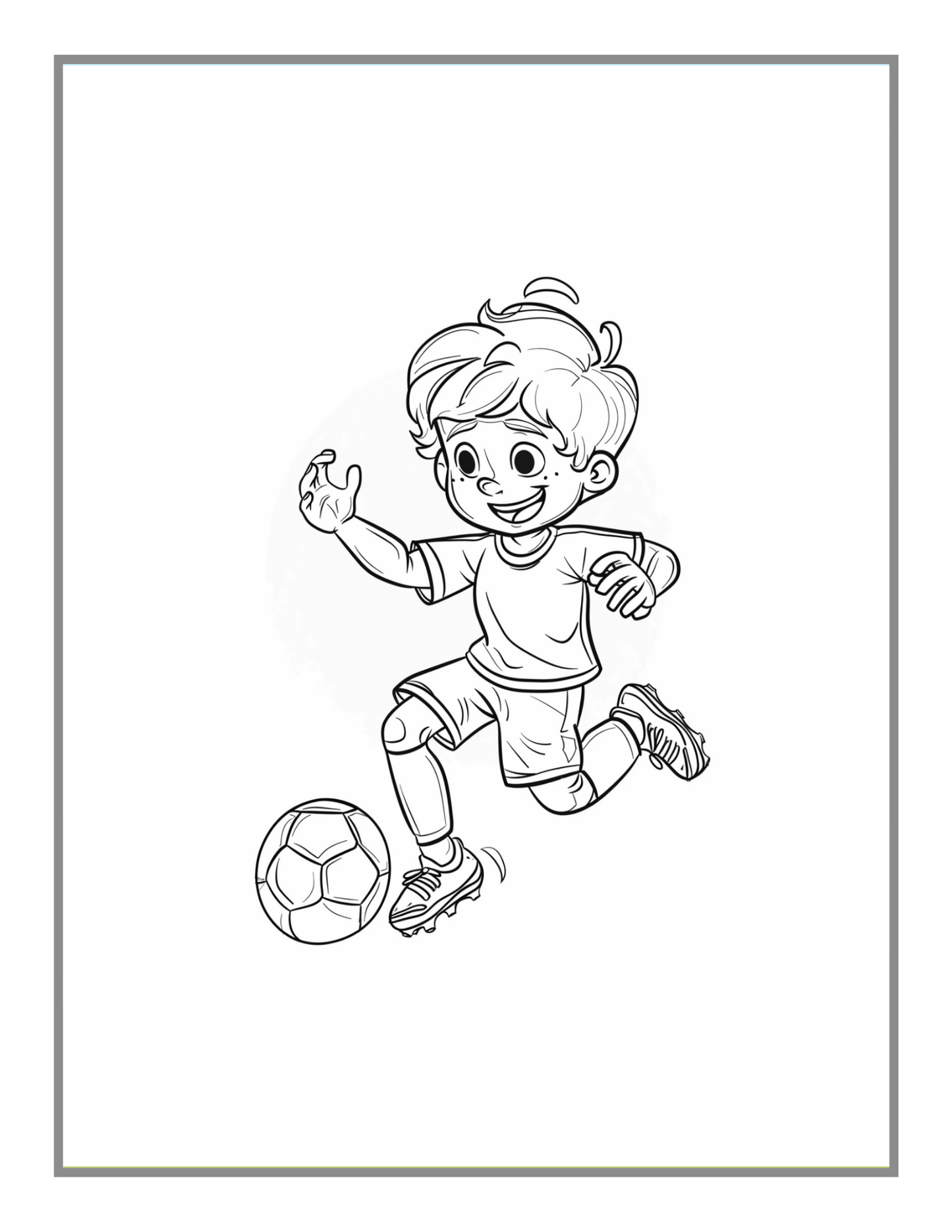 50 Pages Soccer Football Player Coloring Book Holiday Birthday Gift for Adults Kids Men Boys Teens Youth Soccer Fan Coloring Activity Sheets