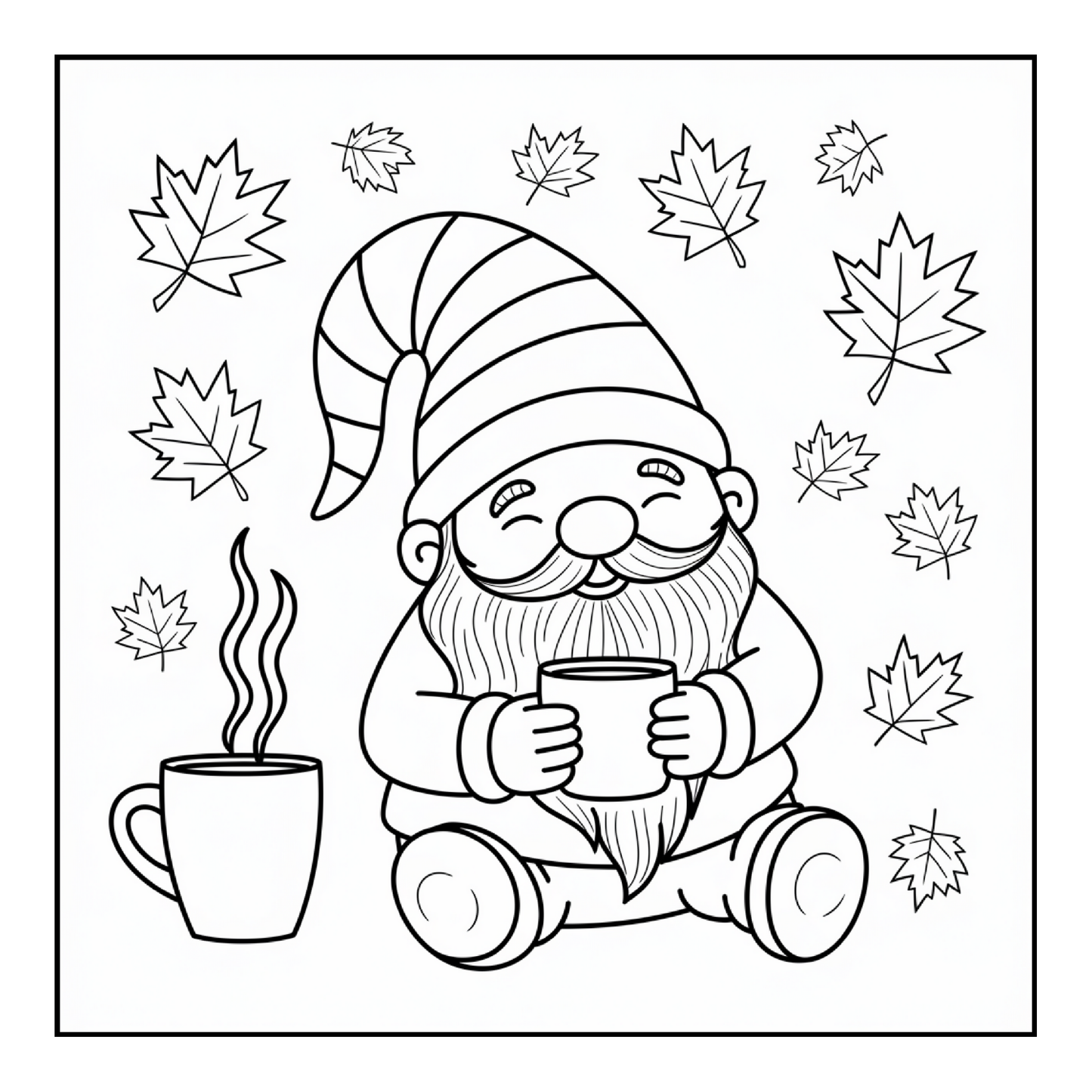 Cute Enchanted Gnome Coloring Pages Book Cozy and Comfy Garden Gnomes Coloring Book Gift for Adults Men Women Kids Young Boys Girls Teens