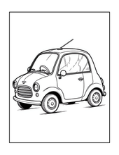 Load image into Gallery viewer, Printed Car Coloring Book for Kids Adults 25 Easy Vehicle Designs Physical Auto Activity Book Single Sided Pages Race Cars Off Road
