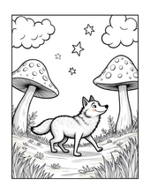 Load image into Gallery viewer, Cute Wolf Coloring Book for Kids and Adults, Bold and Easy Printed Coloring Book, 25 Single-Sided Wolf Designs, Animal Gift for All Ages

