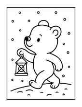 Load image into Gallery viewer, Cozy Winter Animals Coloring Book Cute Holiday Pages for Kids Teens Adults Single Sided Bold &amp; Easy Relaxation Gift
