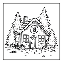 Load image into Gallery viewer, Christmas Gingerbread House Coloring Book Cute Holiday Gingerbread Homes for Kids Teens Adults Easy Cozy Winter Coloring Pages
