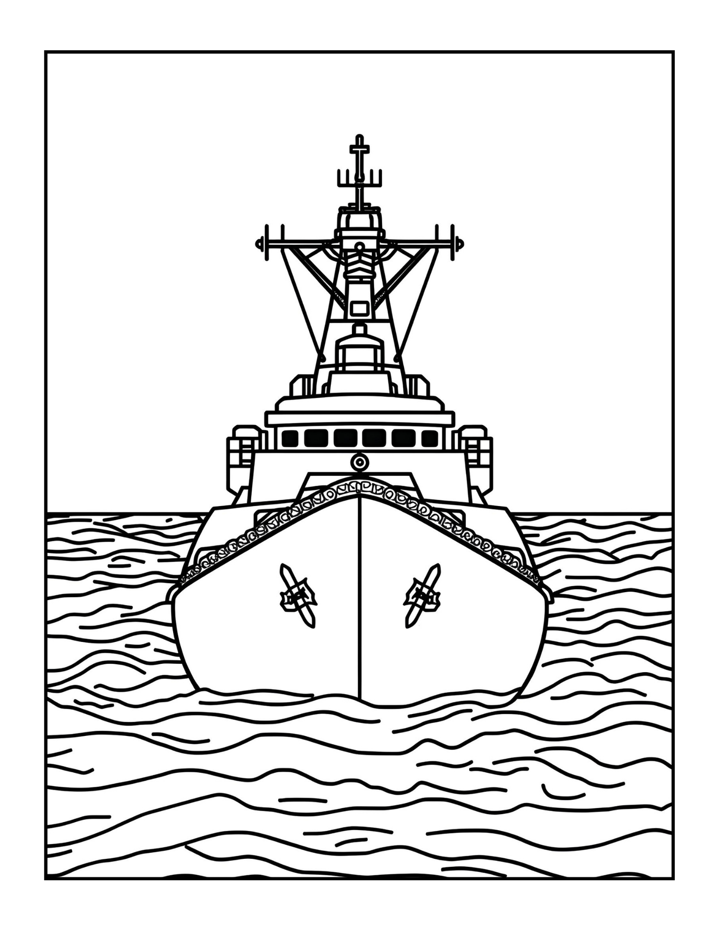 Navy Ship Coloring Book for Adults Men Women Kids Boys Girls Teens Military Children Marine Soldier War Combat Navy Ship Navy Coloring Pages