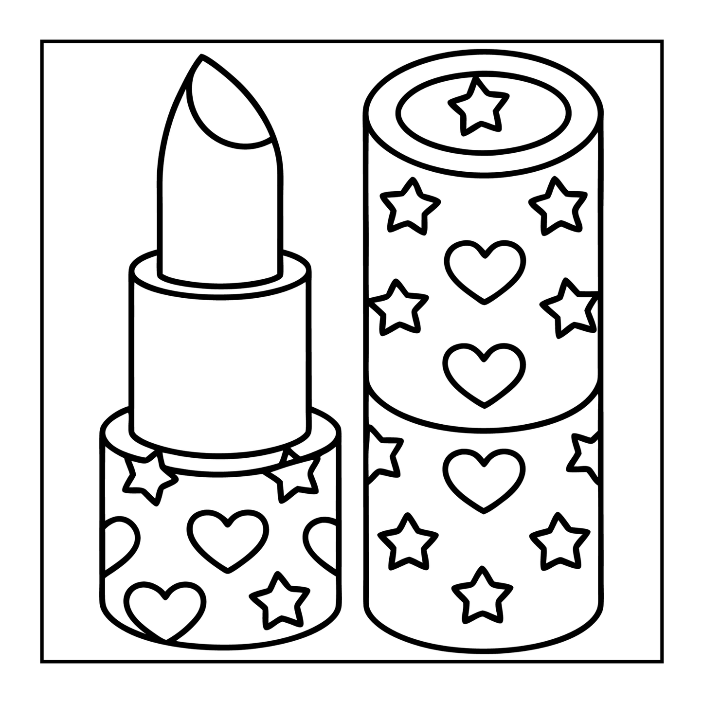 Cool Beauty Stuff Makeup Items Coloring Book for Women Mom Wife Girls Teens Cute and Comfy Fashion Makeup Items Coloring Activity Book