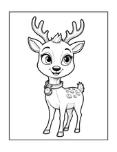 Load image into Gallery viewer, Cozy Christmas Coloring Book for Kids Adults: 25 Bold Easy Single Sided Holiday Coloring Pages with Cute Kitten Santa Snowman Designs
