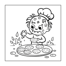 Load image into Gallery viewer, Creepy Cute Zombie Coloring Book for Kids Teens Spooky Halloween Activity Single Sided Pages Fun Horror Gift
